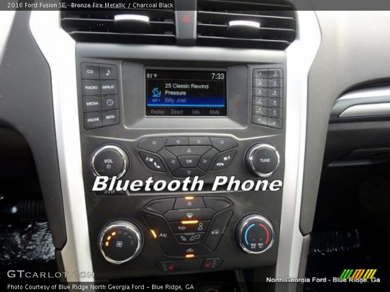 Bronze Fire Metallic / Charcoal Black 2016 Ford Fusion SE
