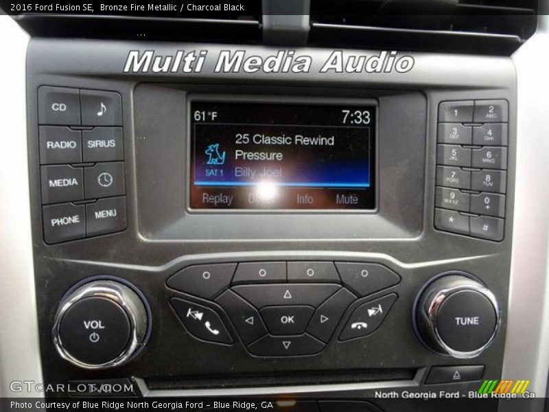Bronze Fire Metallic / Charcoal Black 2016 Ford Fusion SE
