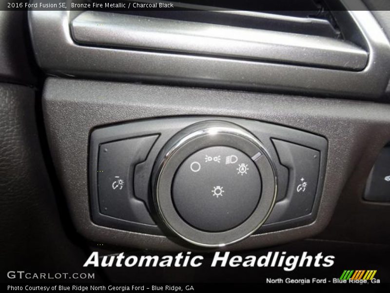 Bronze Fire Metallic / Charcoal Black 2016 Ford Fusion SE