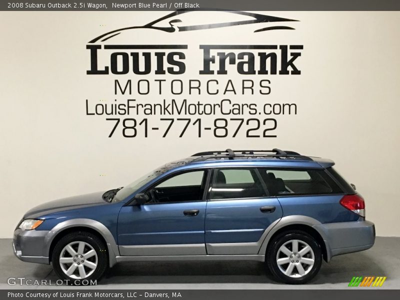 Newport Blue Pearl / Off Black 2008 Subaru Outback 2.5i Wagon