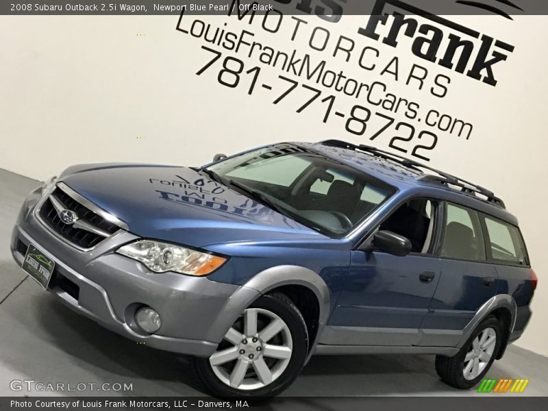 Newport Blue Pearl / Off Black 2008 Subaru Outback 2.5i Wagon