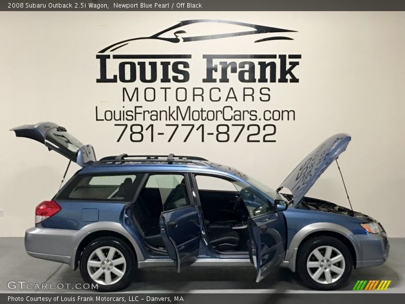 Newport Blue Pearl / Off Black 2008 Subaru Outback 2.5i Wagon