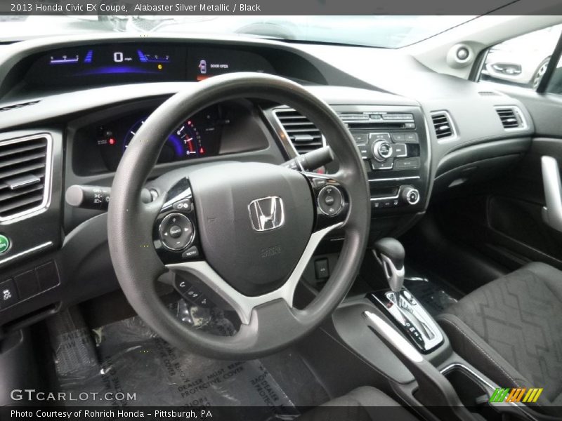 Alabaster Silver Metallic / Black 2013 Honda Civic EX Coupe