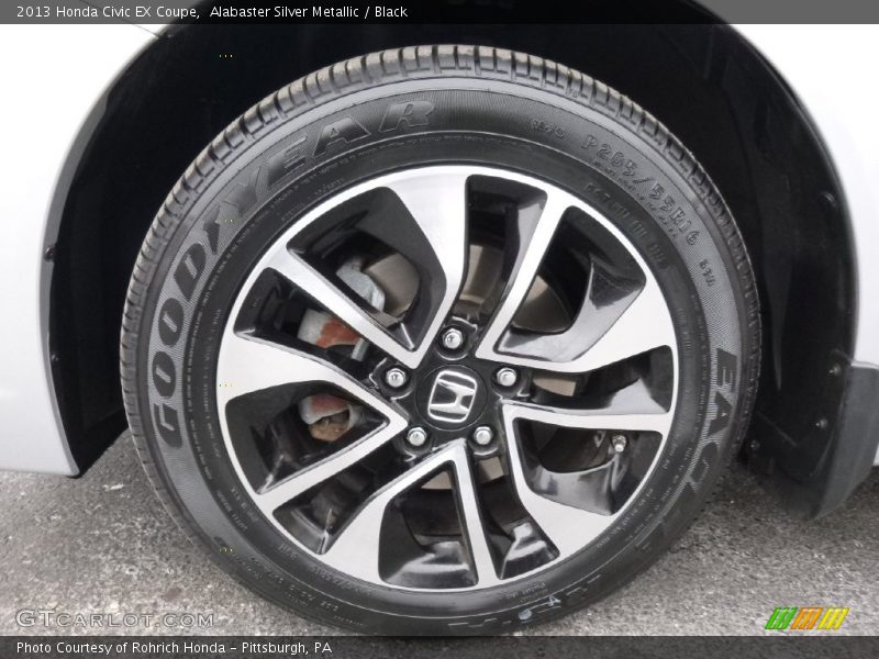 Alabaster Silver Metallic / Black 2013 Honda Civic EX Coupe