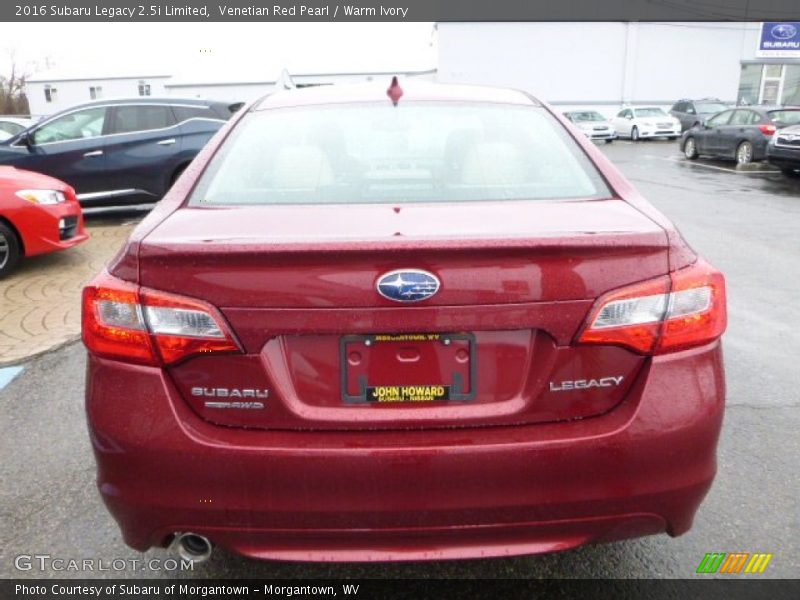 Venetian Red Pearl / Warm Ivory 2016 Subaru Legacy 2.5i Limited