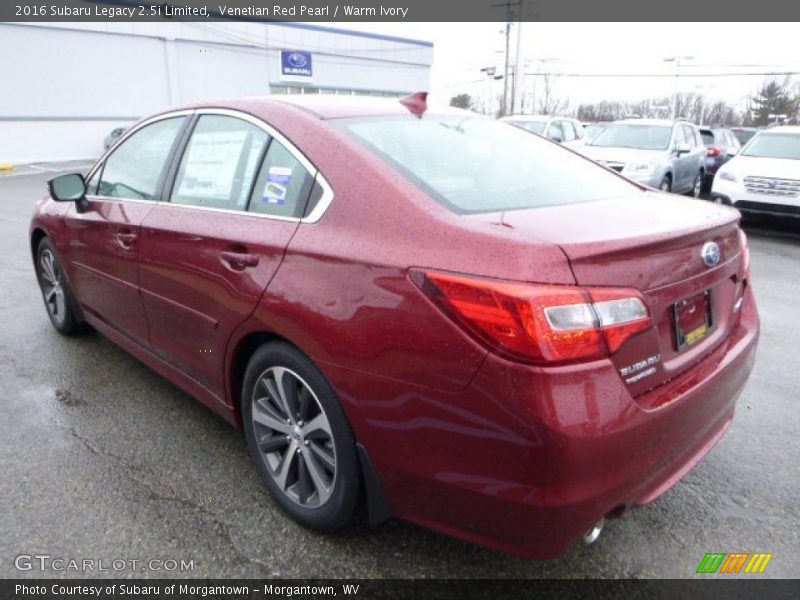 Venetian Red Pearl / Warm Ivory 2016 Subaru Legacy 2.5i Limited