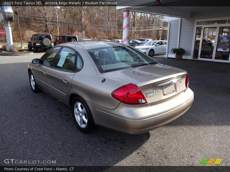 Arizona Beige Metallic / Medium Parchment 2003 Ford Taurus SES