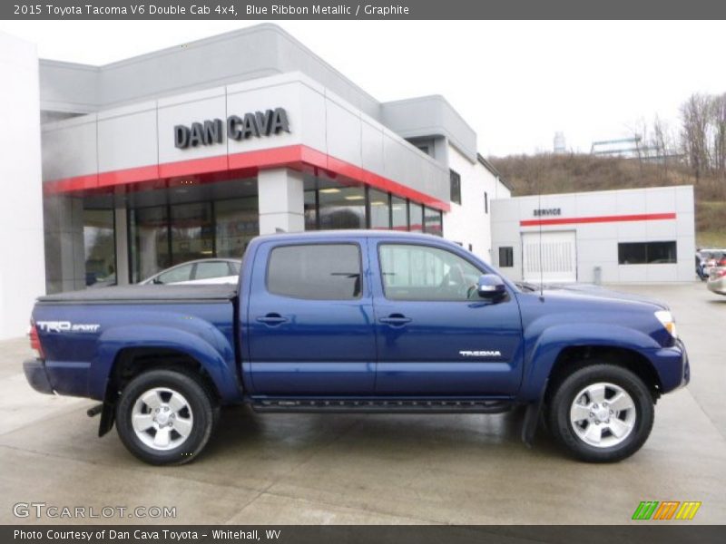 Blue Ribbon Metallic / Graphite 2015 Toyota Tacoma V6 Double Cab 4x4