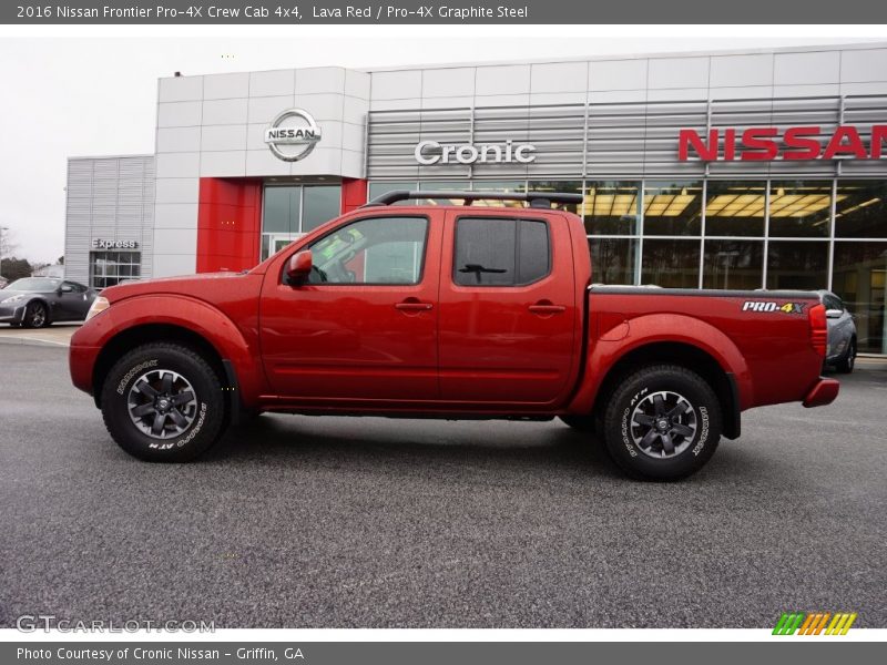 Lava Red / Pro-4X Graphite Steel 2016 Nissan Frontier Pro-4X Crew Cab 4x4