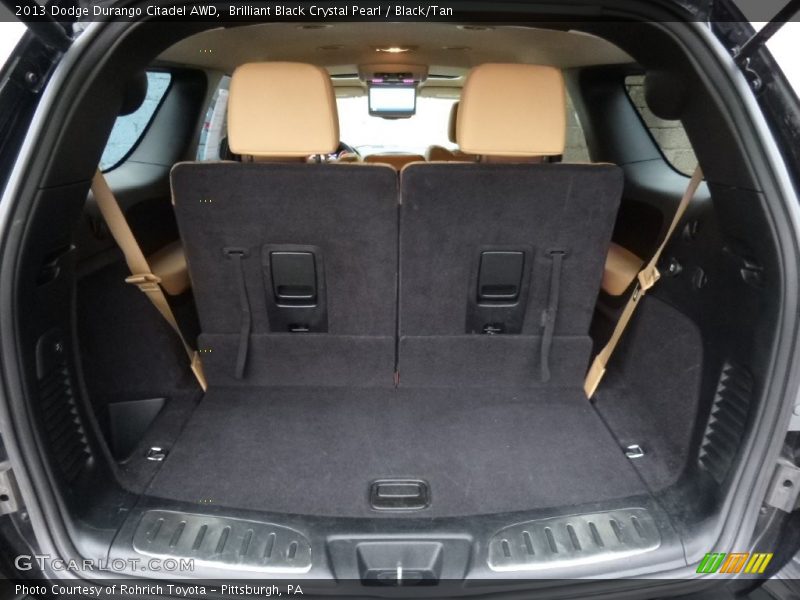 Brilliant Black Crystal Pearl / Black/Tan 2013 Dodge Durango Citadel AWD