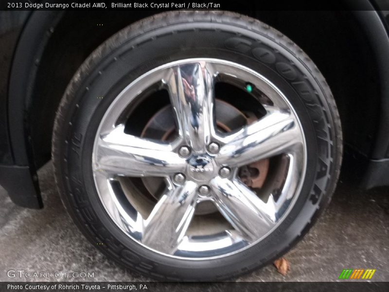 Brilliant Black Crystal Pearl / Black/Tan 2013 Dodge Durango Citadel AWD