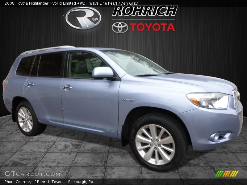 Wave Line Pearl / Ash Gray 2008 Toyota Highlander Hybrid Limited 4WD