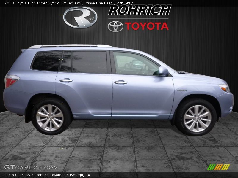 Wave Line Pearl / Ash Gray 2008 Toyota Highlander Hybrid Limited 4WD