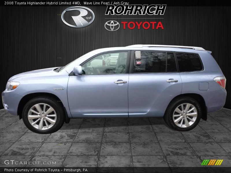 Wave Line Pearl / Ash Gray 2008 Toyota Highlander Hybrid Limited 4WD