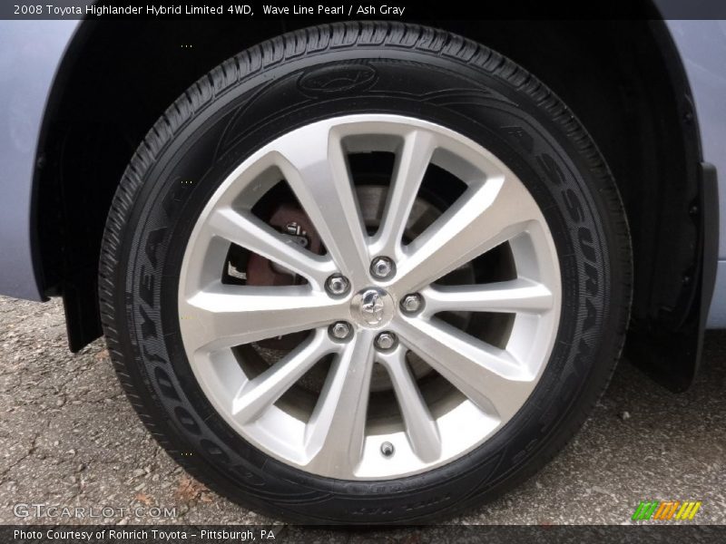 Wave Line Pearl / Ash Gray 2008 Toyota Highlander Hybrid Limited 4WD