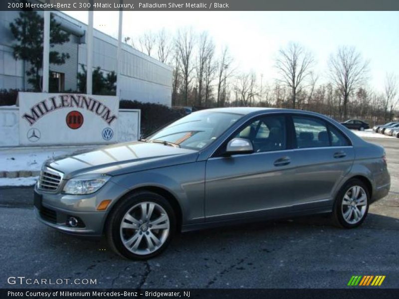 Palladium Silver Metallic / Black 2008 Mercedes-Benz C 300 4Matic Luxury