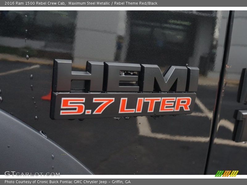 Maximum Steel Metallic / Rebel Theme Red/Black 2016 Ram 1500 Rebel Crew Cab