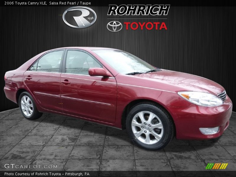 Salsa Red Pearl / Taupe 2006 Toyota Camry XLE