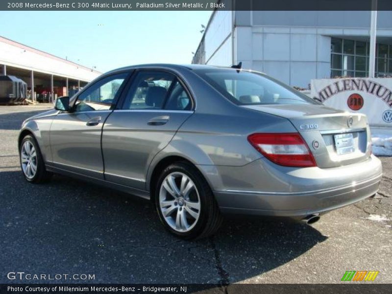 Palladium Silver Metallic / Black 2008 Mercedes-Benz C 300 4Matic Luxury