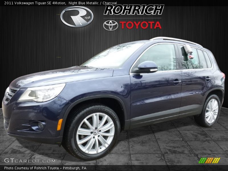 Night Blue Metallic / Charcoal 2011 Volkswagen Tiguan SE 4Motion