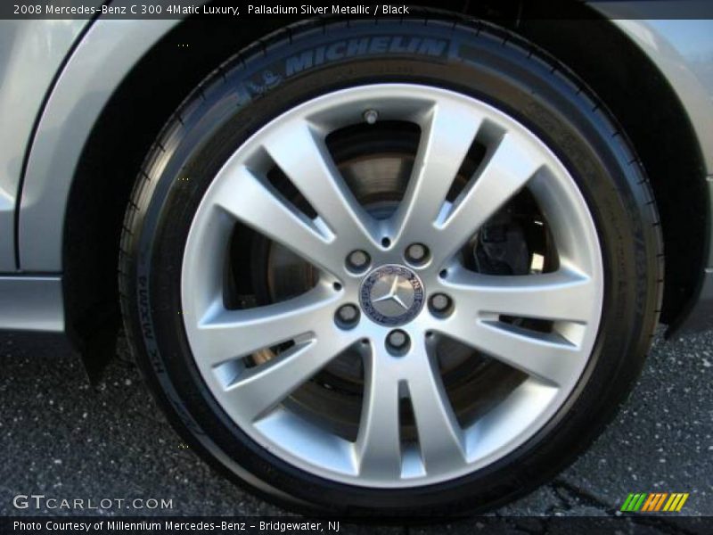 Palladium Silver Metallic / Black 2008 Mercedes-Benz C 300 4Matic Luxury