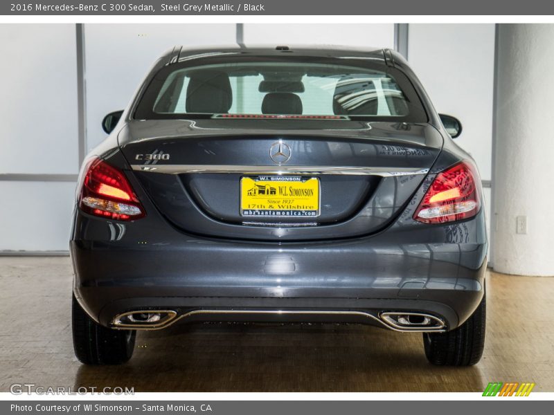 Steel Grey Metallic / Black 2016 Mercedes-Benz C 300 Sedan