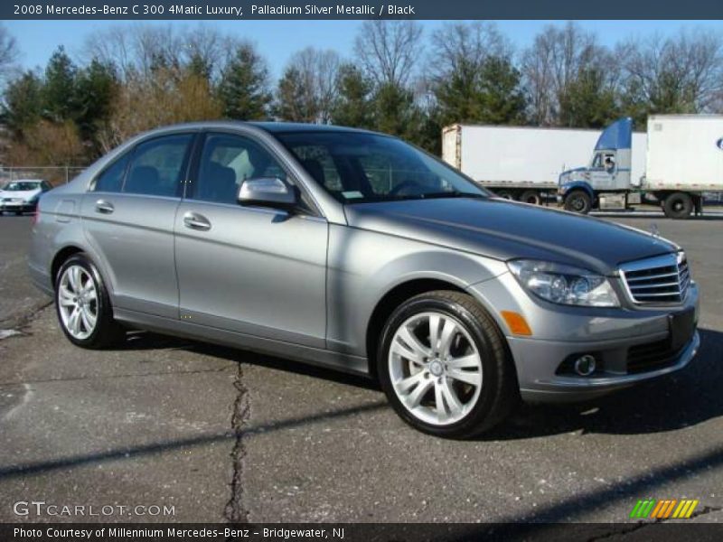 Palladium Silver Metallic / Black 2008 Mercedes-Benz C 300 4Matic Luxury