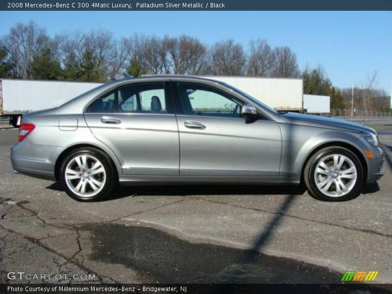 Palladium Silver Metallic / Black 2008 Mercedes-Benz C 300 4Matic Luxury