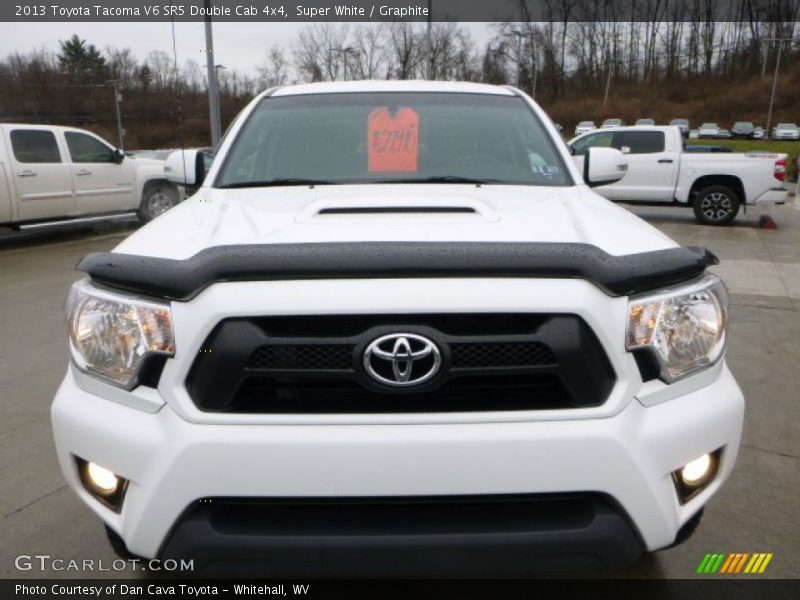 Super White / Graphite 2013 Toyota Tacoma V6 SR5 Double Cab 4x4