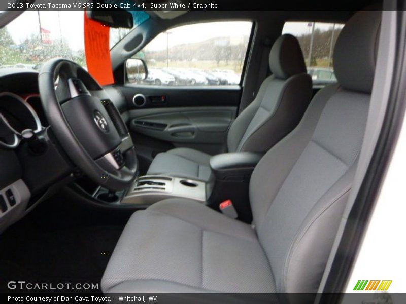 Super White / Graphite 2013 Toyota Tacoma V6 SR5 Double Cab 4x4