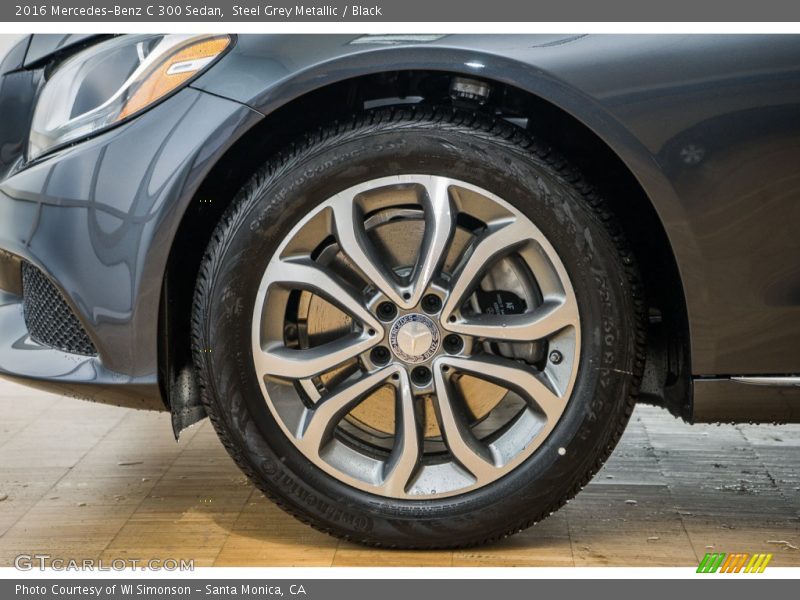 Steel Grey Metallic / Black 2016 Mercedes-Benz C 300 Sedan