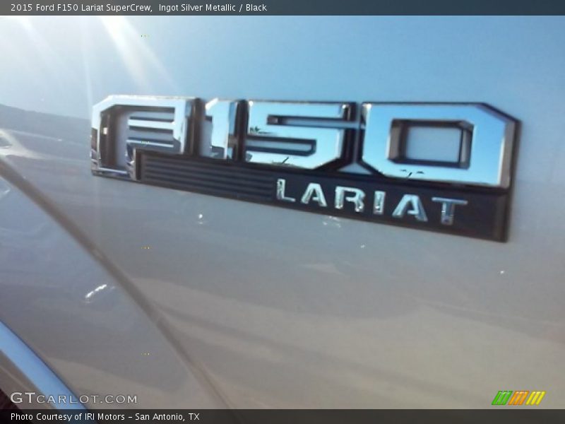 Ingot Silver Metallic / Black 2015 Ford F150 Lariat SuperCrew