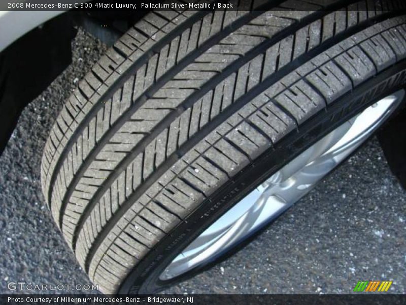 Palladium Silver Metallic / Black 2008 Mercedes-Benz C 300 4Matic Luxury