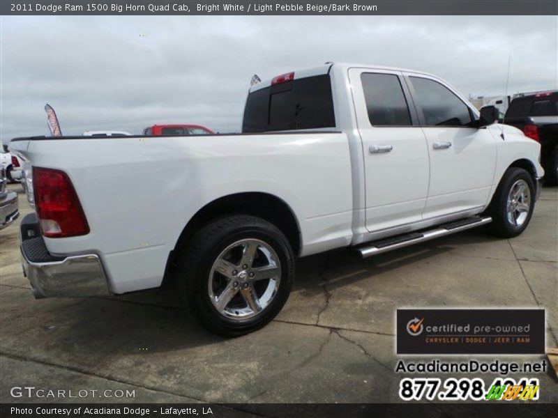 Bright White / Light Pebble Beige/Bark Brown 2011 Dodge Ram 1500 Big Horn Quad Cab