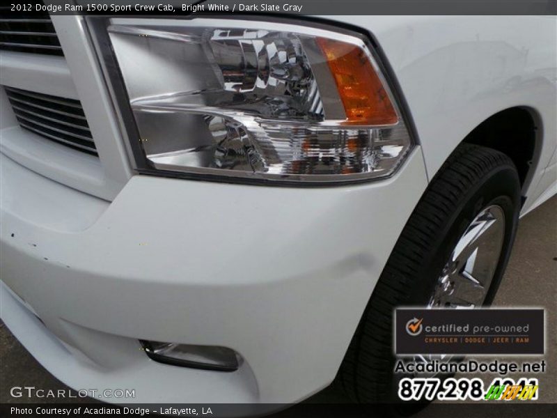 Bright White / Dark Slate Gray 2012 Dodge Ram 1500 Sport Crew Cab