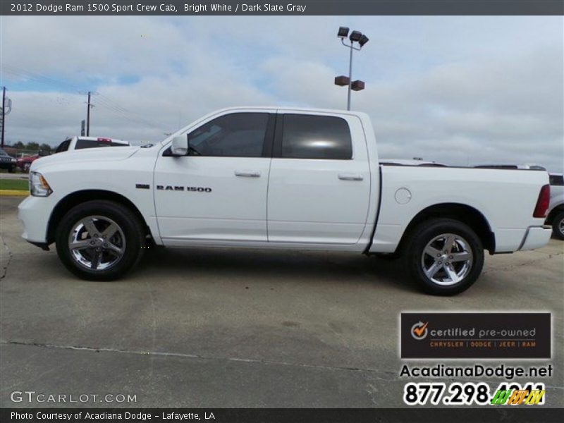 Bright White / Dark Slate Gray 2012 Dodge Ram 1500 Sport Crew Cab