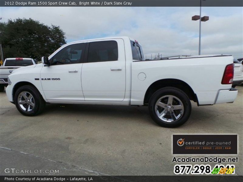 Bright White / Dark Slate Gray 2012 Dodge Ram 1500 Sport Crew Cab