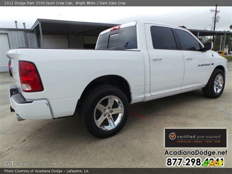 Bright White / Dark Slate Gray 2012 Dodge Ram 1500 Sport Crew Cab