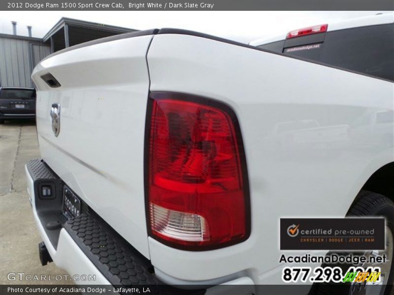 Bright White / Dark Slate Gray 2012 Dodge Ram 1500 Sport Crew Cab