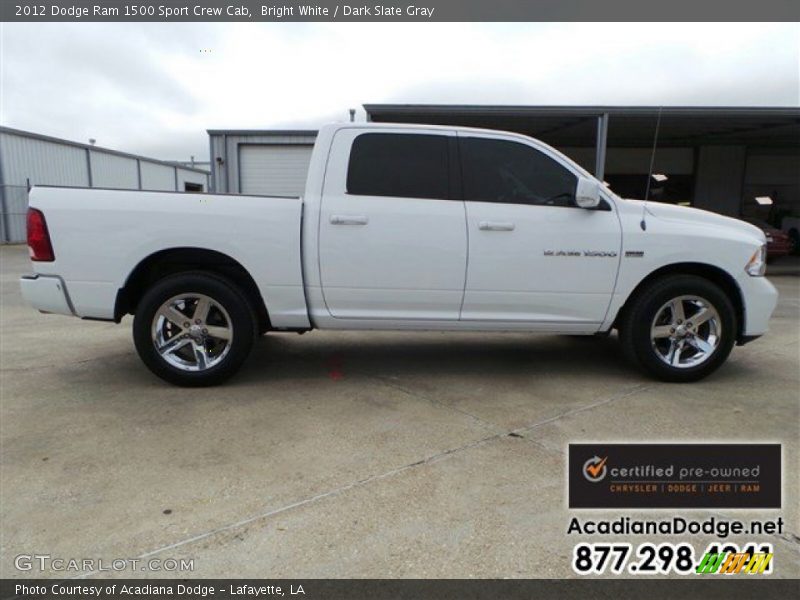Bright White / Dark Slate Gray 2012 Dodge Ram 1500 Sport Crew Cab