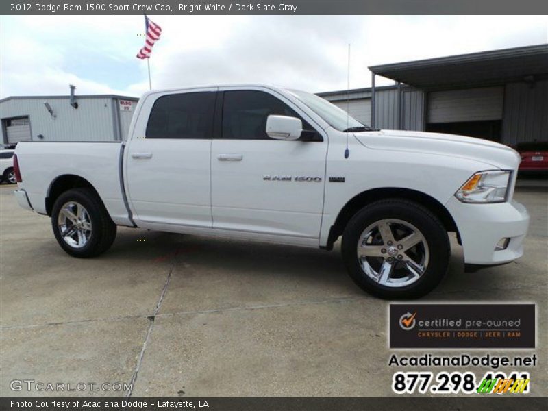 Bright White / Dark Slate Gray 2012 Dodge Ram 1500 Sport Crew Cab