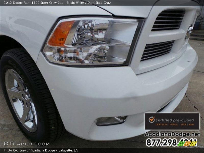 Bright White / Dark Slate Gray 2012 Dodge Ram 1500 Sport Crew Cab