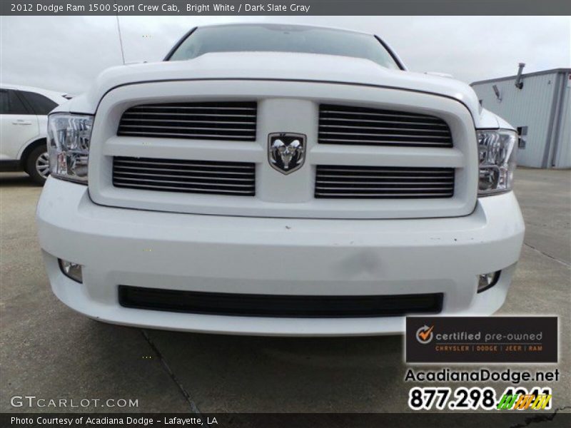 Bright White / Dark Slate Gray 2012 Dodge Ram 1500 Sport Crew Cab