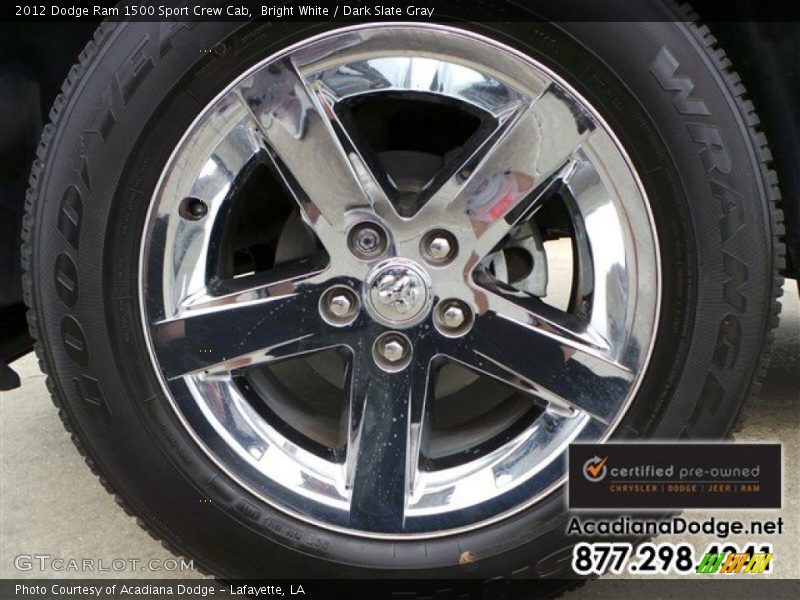 Bright White / Dark Slate Gray 2012 Dodge Ram 1500 Sport Crew Cab