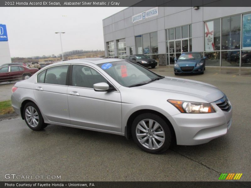 Alabaster Silver Metallic / Gray 2012 Honda Accord EX Sedan