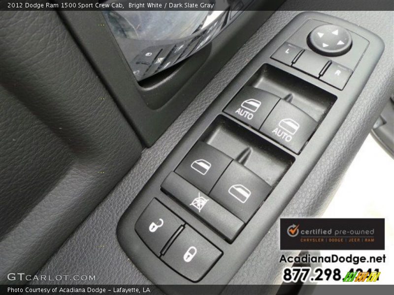 Bright White / Dark Slate Gray 2012 Dodge Ram 1500 Sport Crew Cab