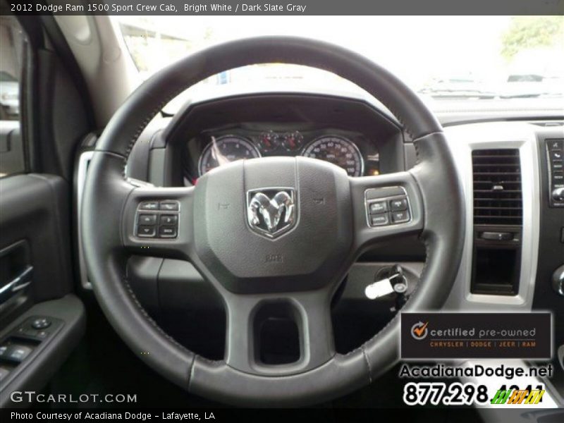 Bright White / Dark Slate Gray 2012 Dodge Ram 1500 Sport Crew Cab