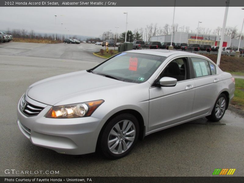 Alabaster Silver Metallic / Gray 2012 Honda Accord EX Sedan