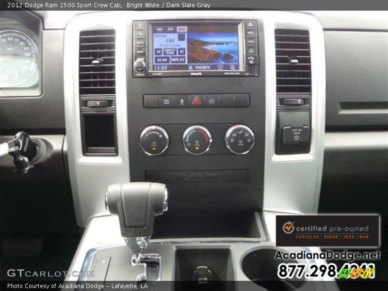 Bright White / Dark Slate Gray 2012 Dodge Ram 1500 Sport Crew Cab