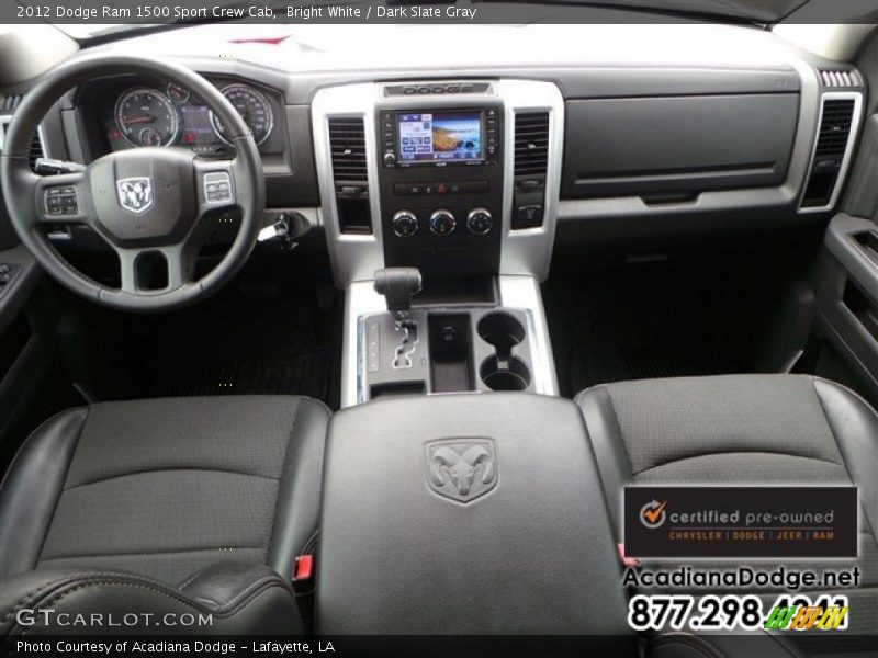Bright White / Dark Slate Gray 2012 Dodge Ram 1500 Sport Crew Cab